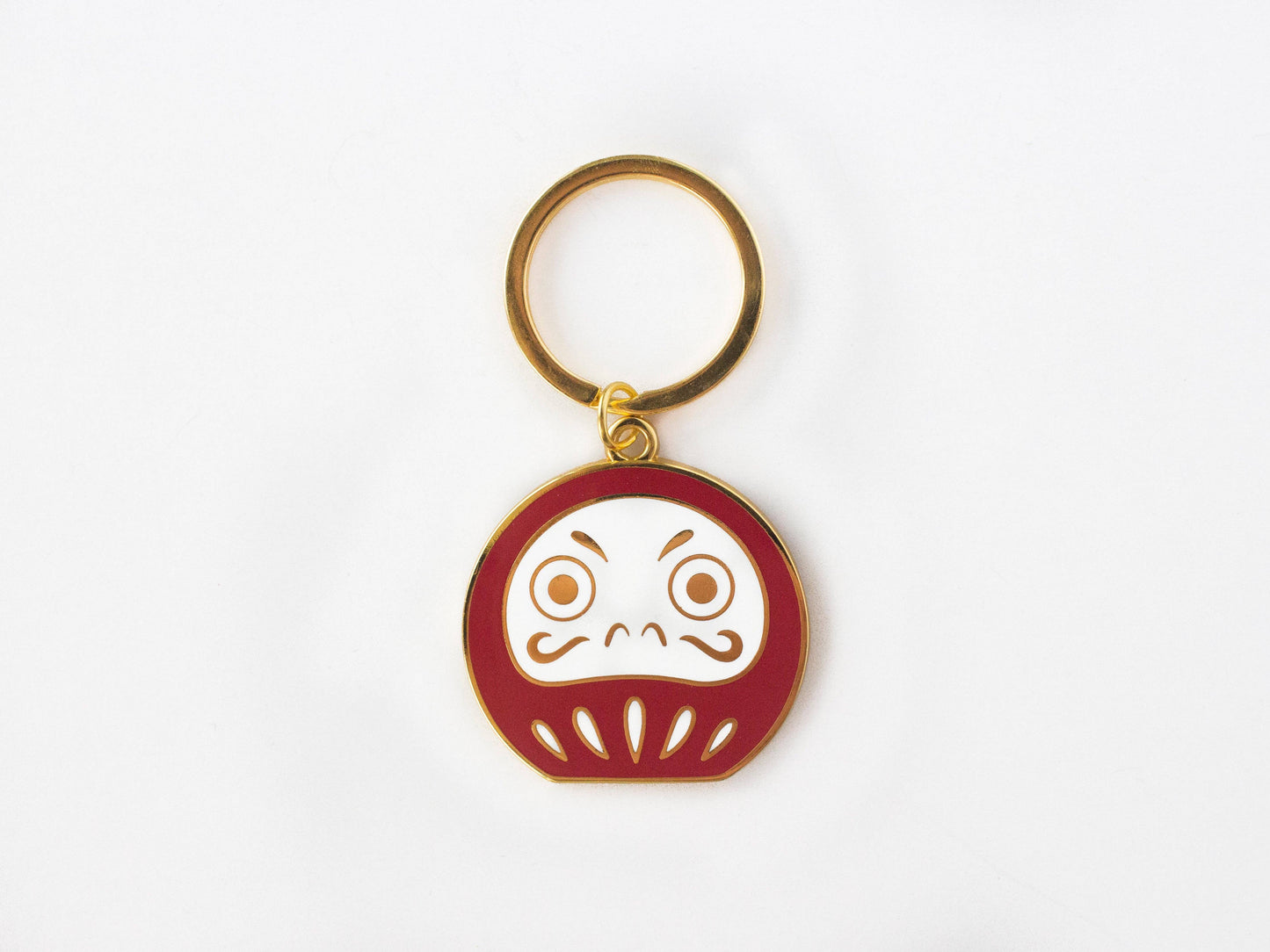 Daruma Metal Keychain