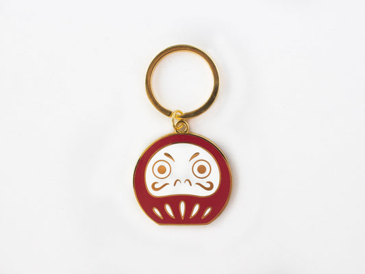 Daruma Metal Keychain