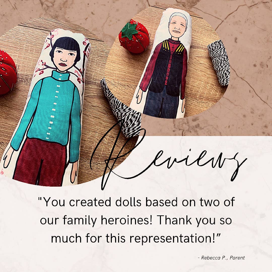 Grace Lee Boggs DIY Doll Fabric