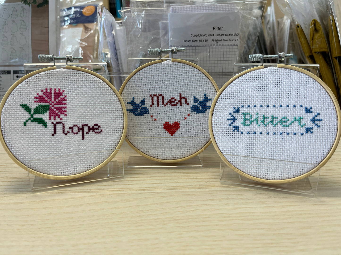 Cross Stitch Kits - designed by Barbara Sueko McGuire