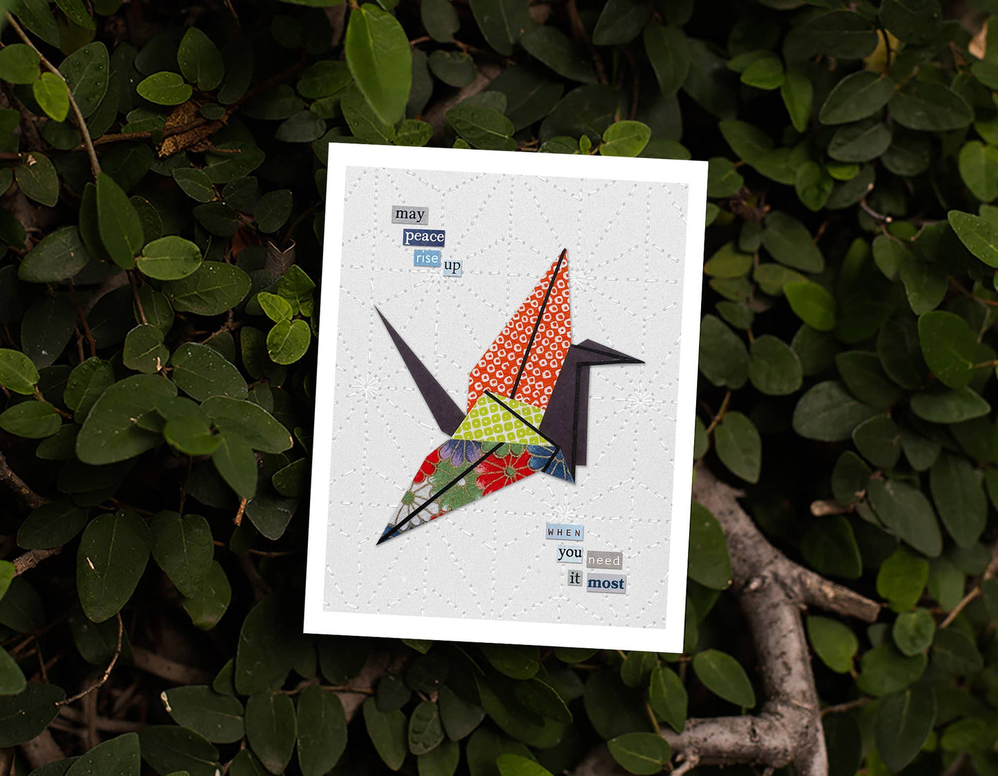 May Peace Rise Up | Thinking of You Sympathy Collage Card