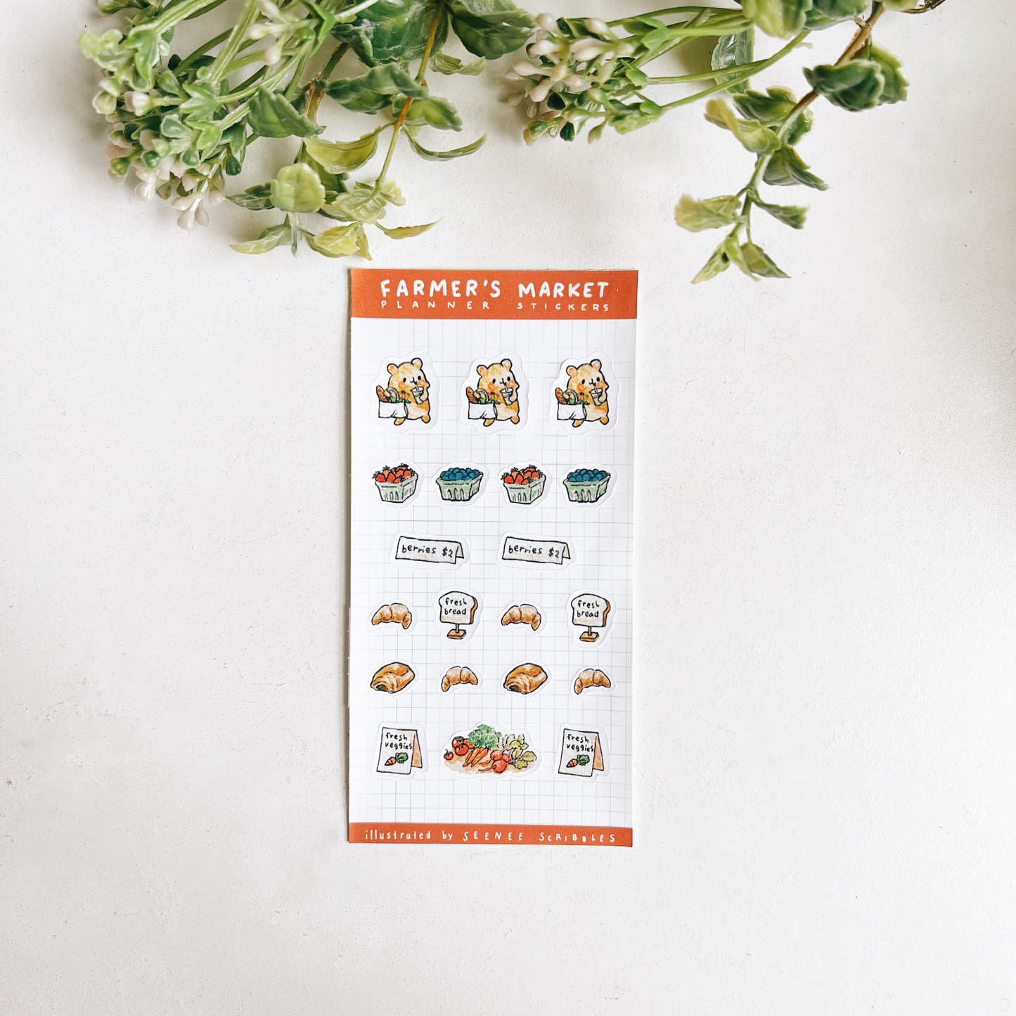 Farmer's Market Hammy Planner Stickers