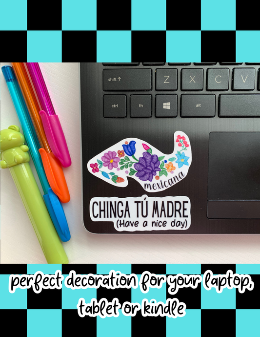 Cute kawaii tiger sticker, k pop tiger decal, demon sticker