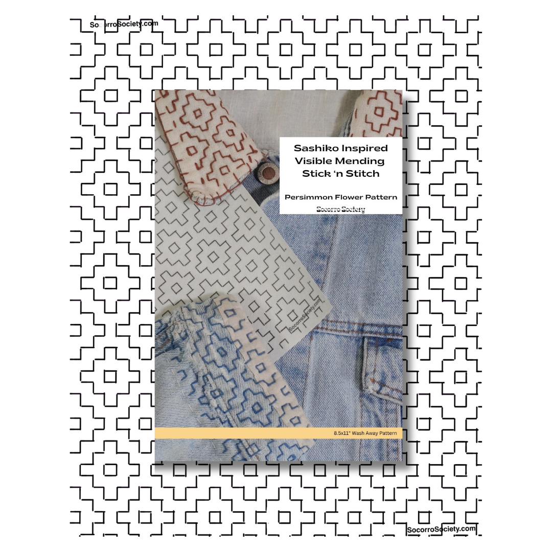 Sashiko Inspired Mending Stick and Stitch Starter Pack