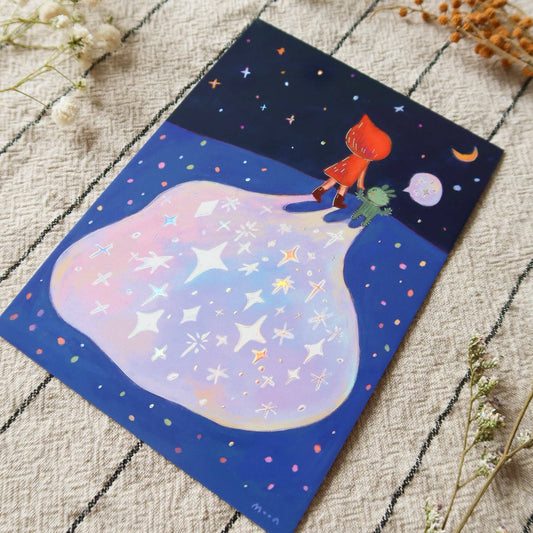 4x6" What's your first word? - Shimmer Mini Print