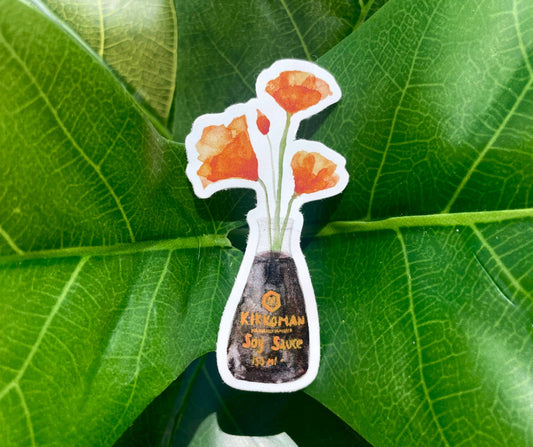 California Poppy in Soy Sauce Sticker