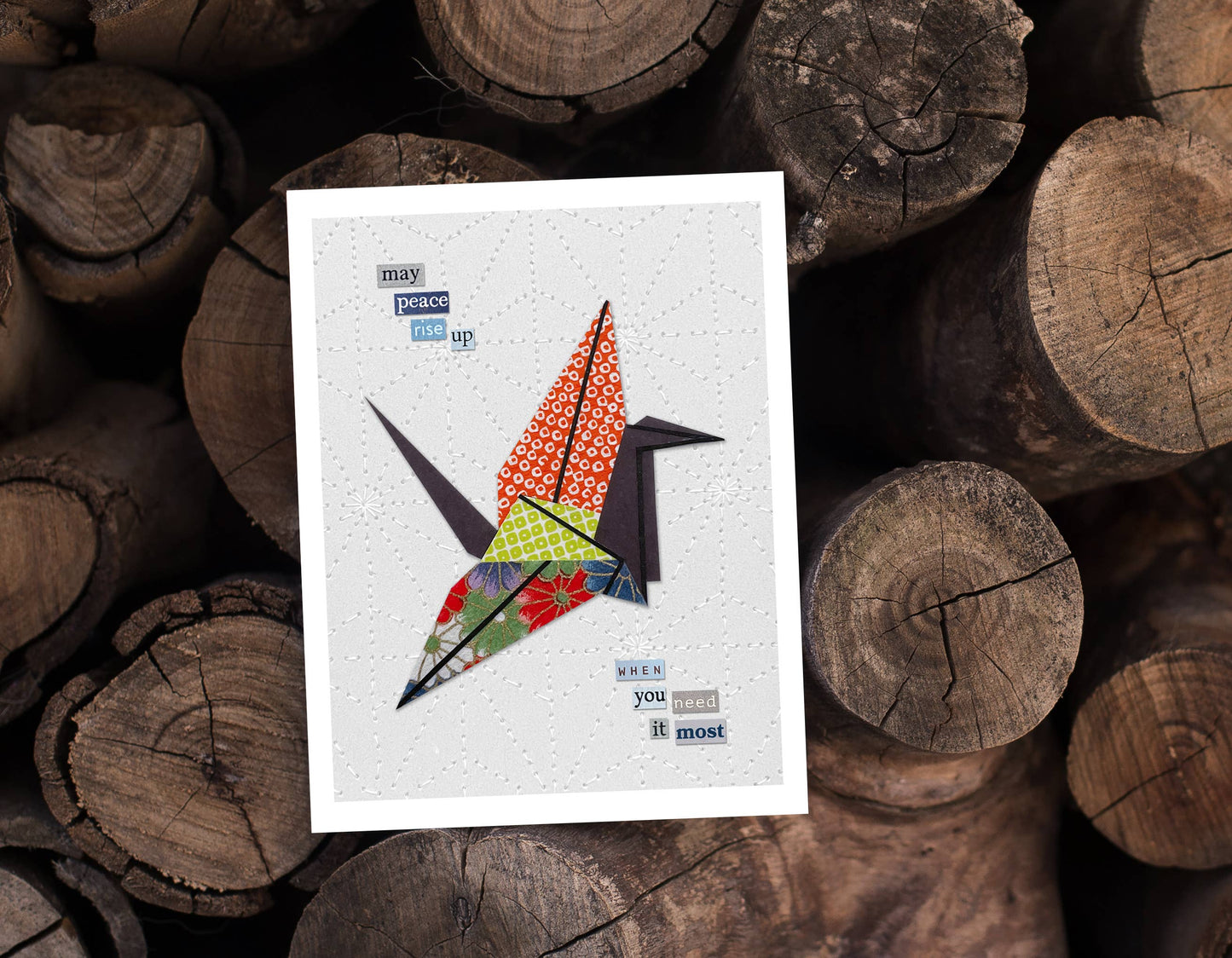 May Peace Rise Up | Thinking of You Sympathy Collage Card