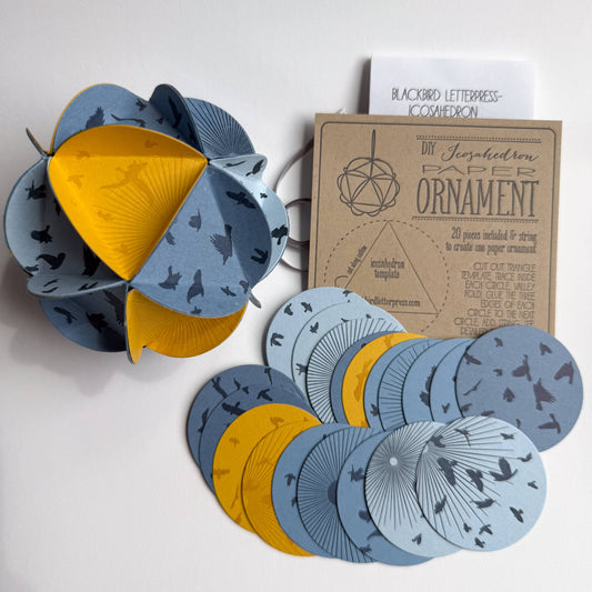 Icosahedron DIY ornament kit - winter solstice