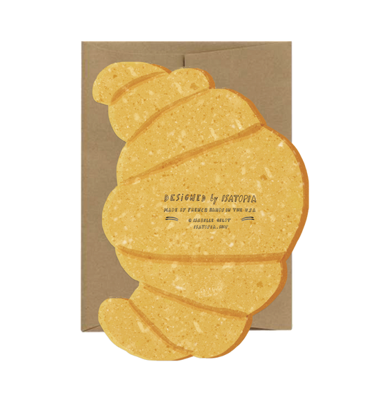 Croissant Card - French Collection Die Cut