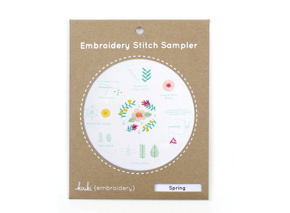 Spring Embroidery Stitch Sampler