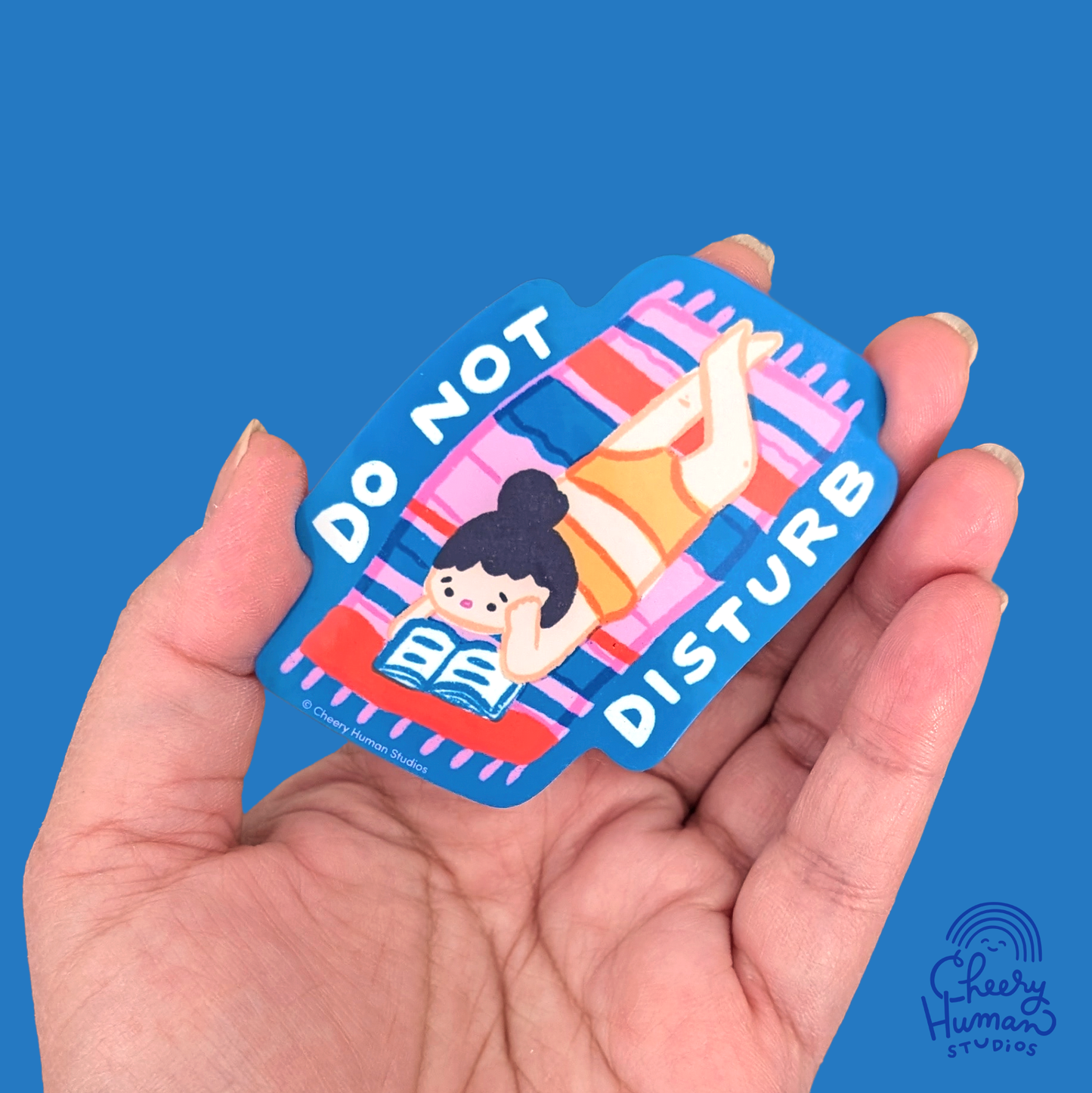 Do Not Disturb Beach Reading - Handmade Vinyl Sticker