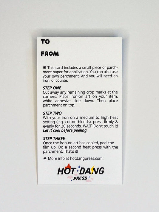 Happy Birthday Cake L'il Something Iron-On Card