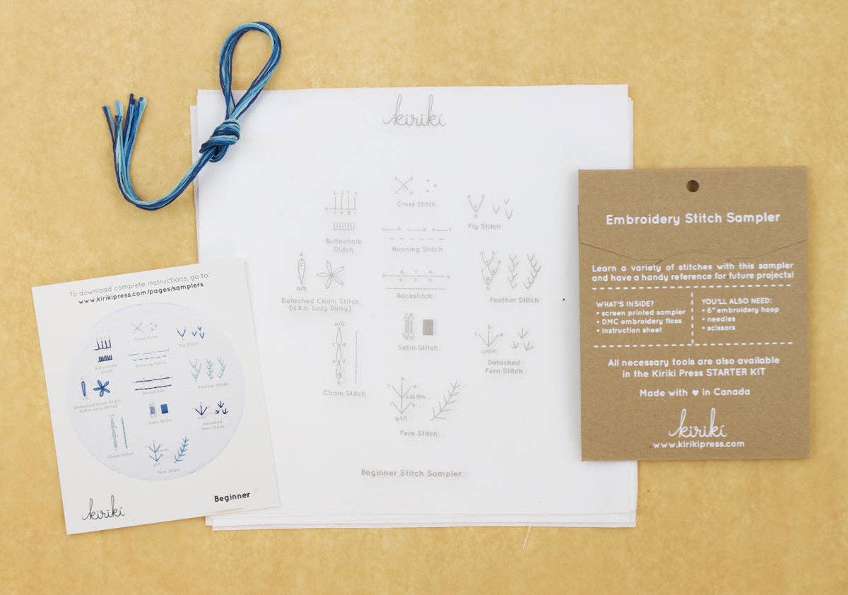 Beginner Embroidery Stitch Sampler