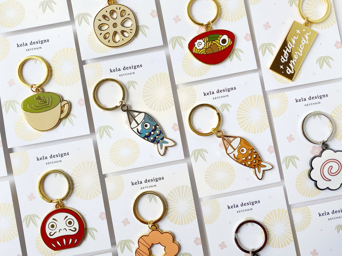 Fishcake Metal Keychain