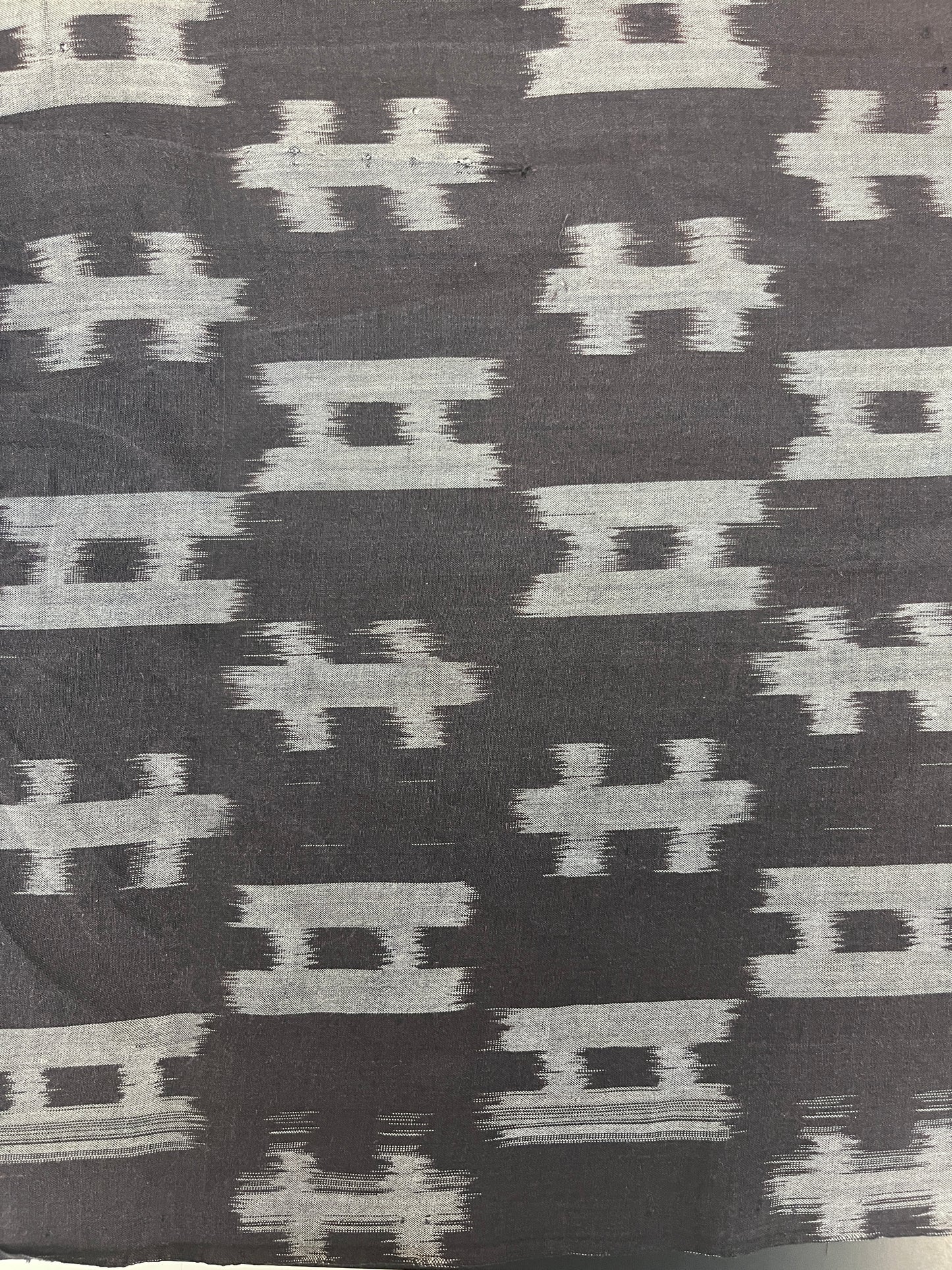 Vintage Kasuri Black Fabric Medium Pattern #1