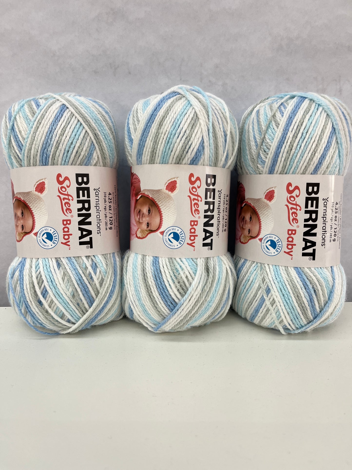 Bernat Softee Baby Yarn, 4.25 oz - Blue Flannel