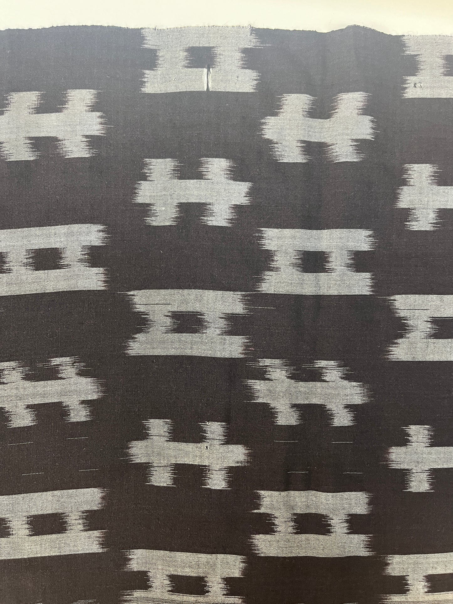 Vintage Kasuri Black Fabric Medium Pattern #2