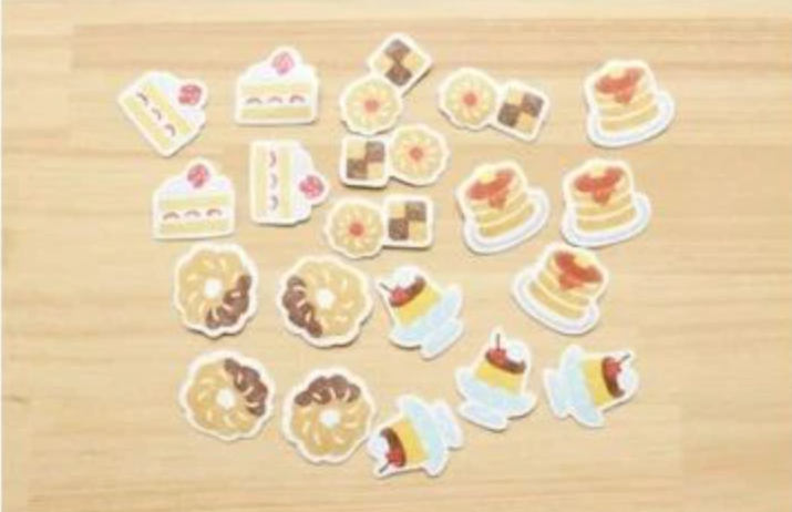 Washi flake stickers - Snacks