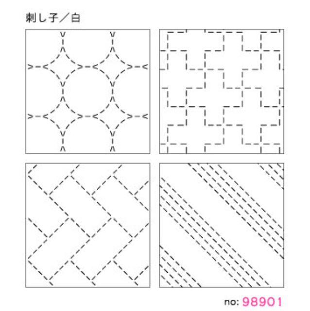 Sashiko Pattern Coaster (4 coasters)