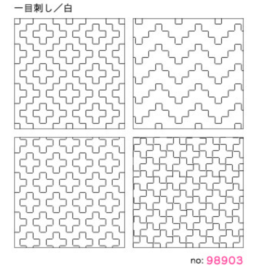Sashiko Pattern Coaster (4 coasters)