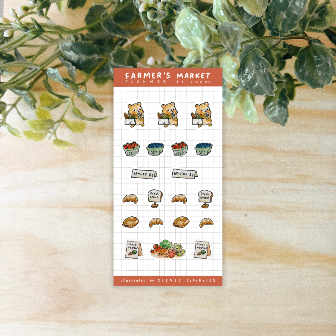 Farmer's Market Hammy Planner Stickers