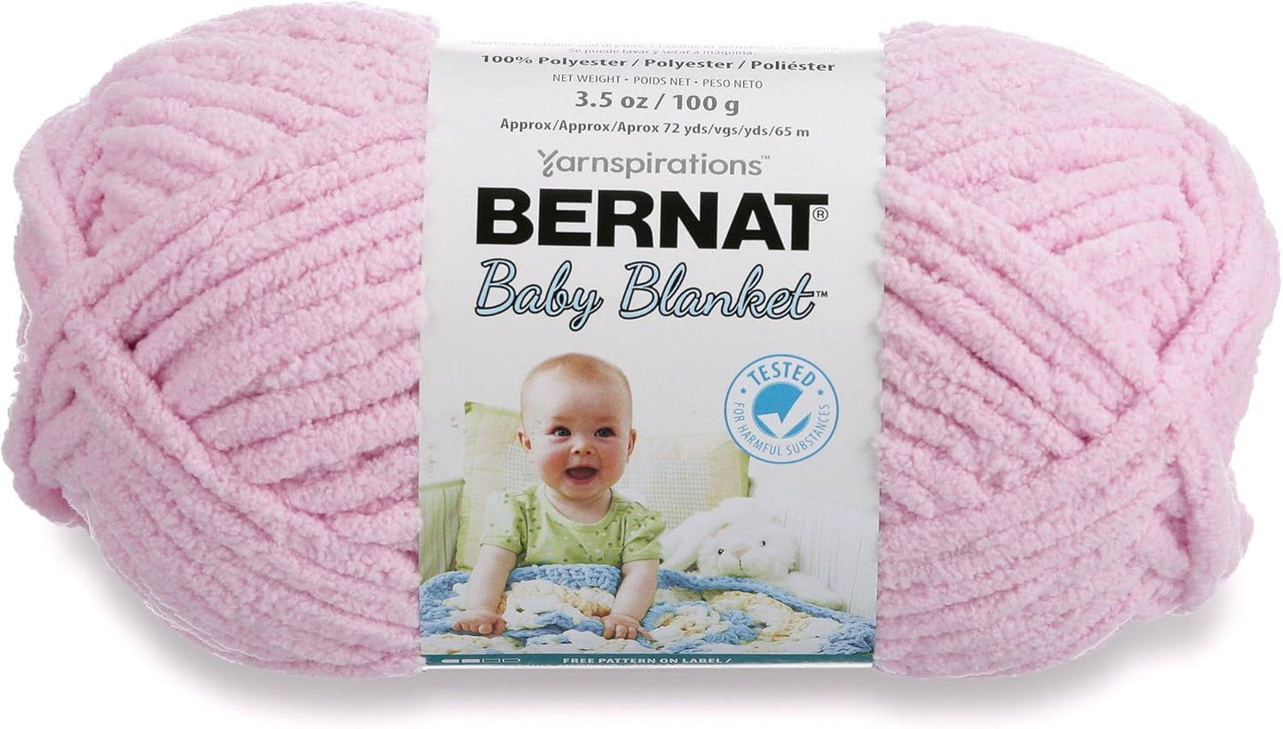 Bernat Baby Blanket Superbulky, 3.5 oz - Baby Pink