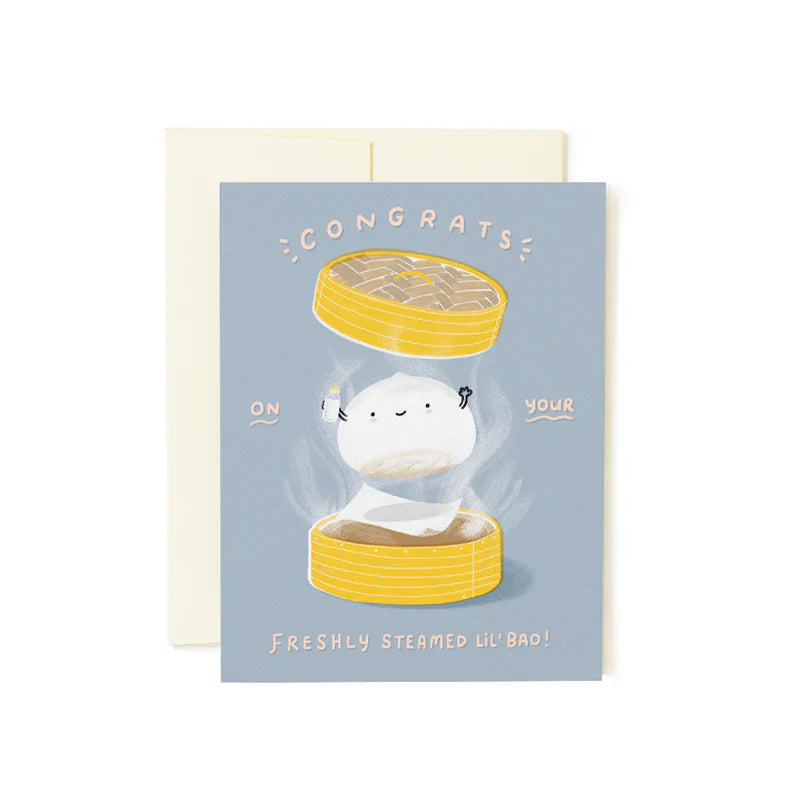 Freshly Steamed Bao Greeting Card