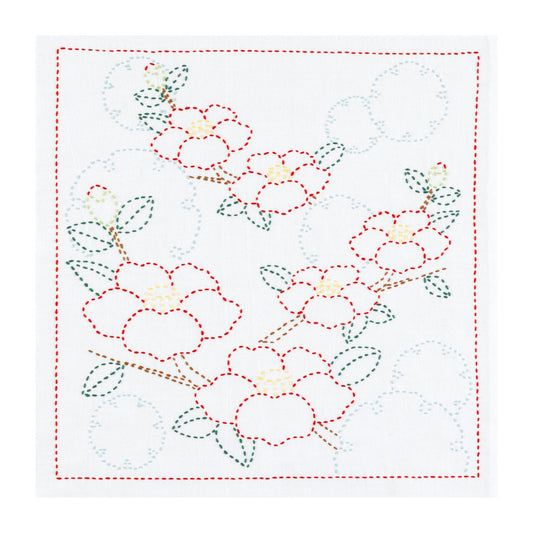 Olympus Sashiko Sampler - Camelias and Snowflakes Pattern