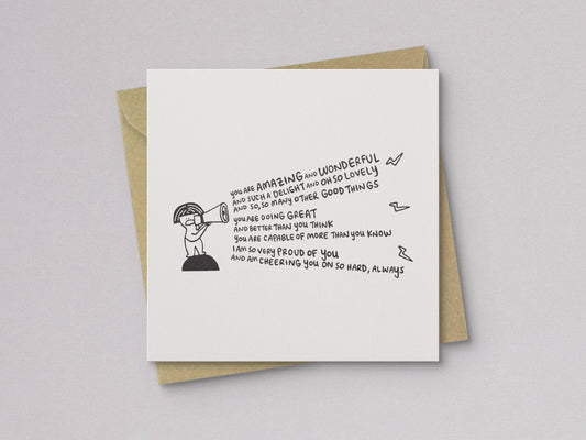 Cheering You On Encouragement Card