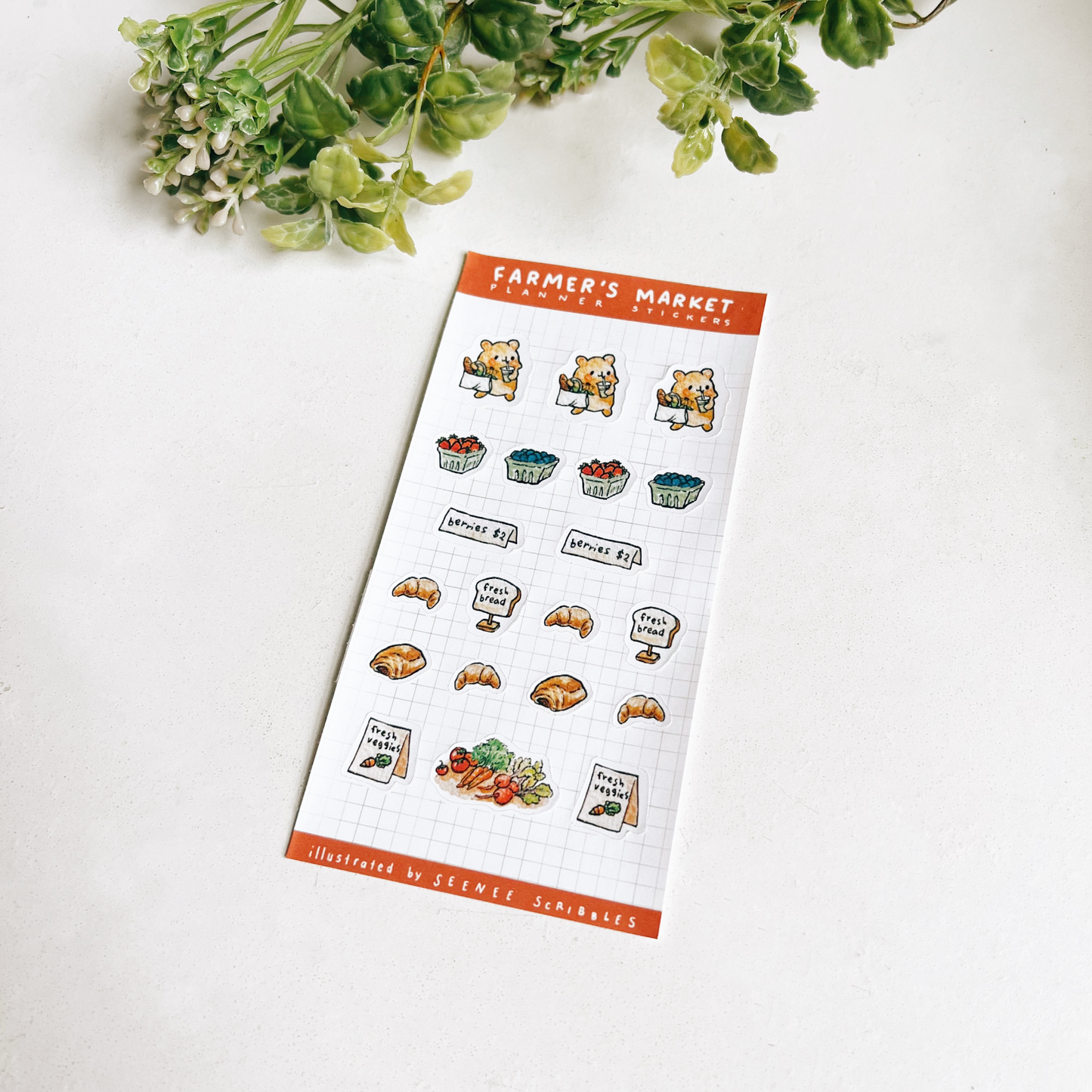 Farmer's Market Hammy Planner Stickers
