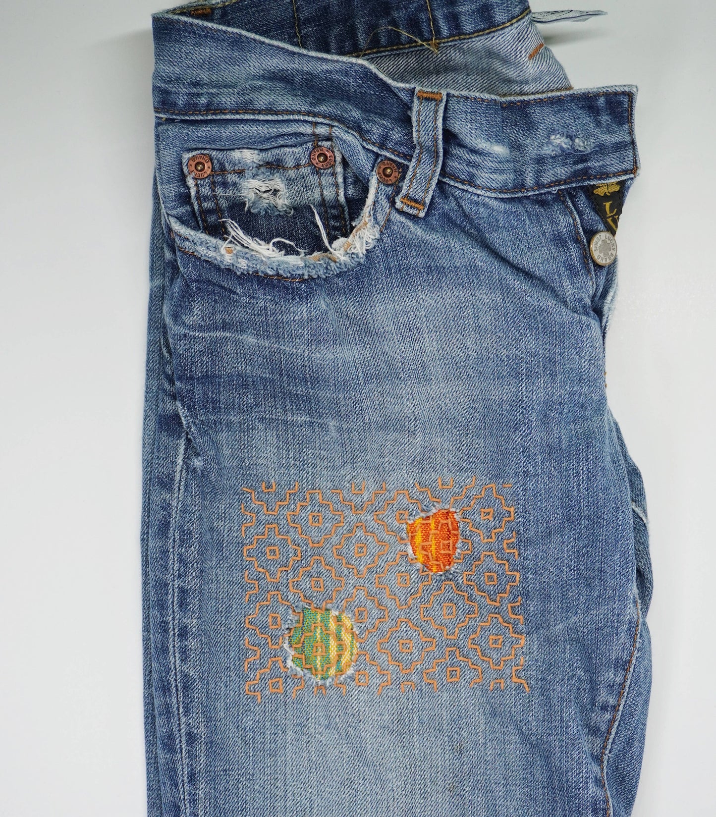 Sashiko Inspired Mending Stick and Stitch Starter Pack