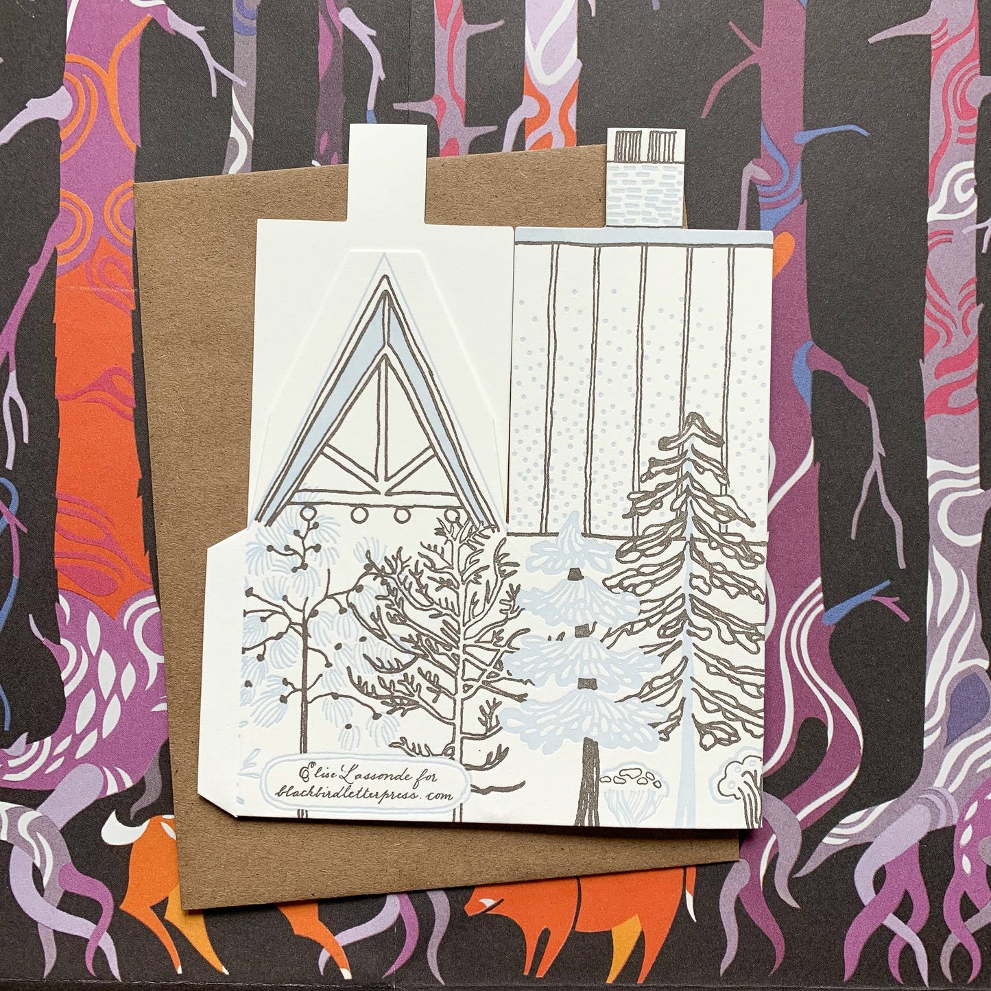 3D Warmest Greetings house holiday card