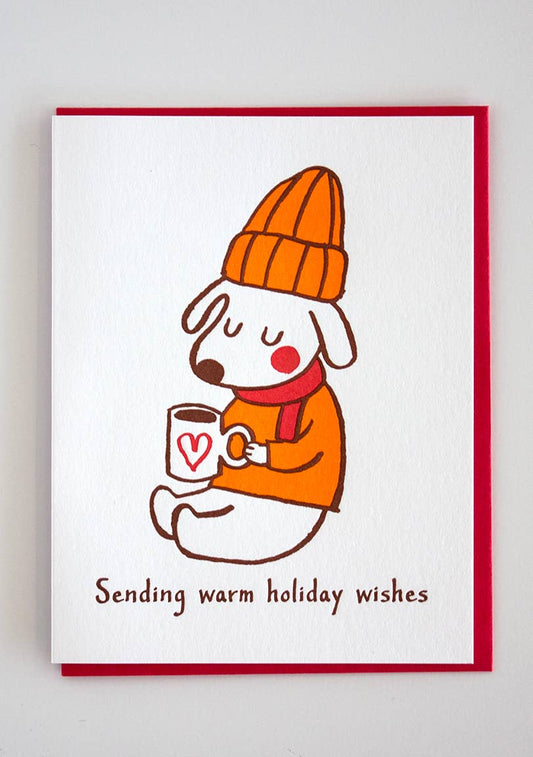 Holiday Beanie Dog Greeting Card