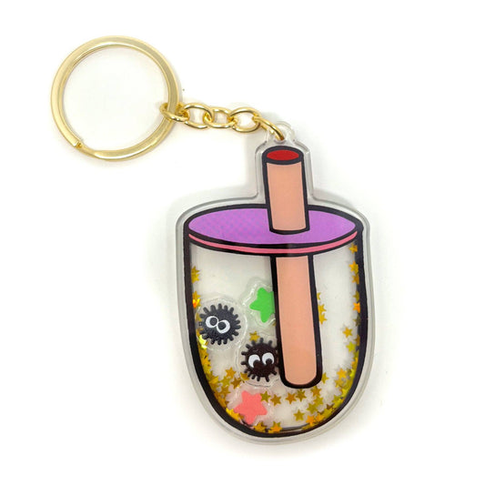 Soot Sprite Boba Shaker Keychain