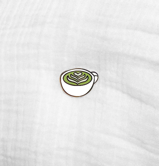 Matcha Latte White Cup Enamel Pin