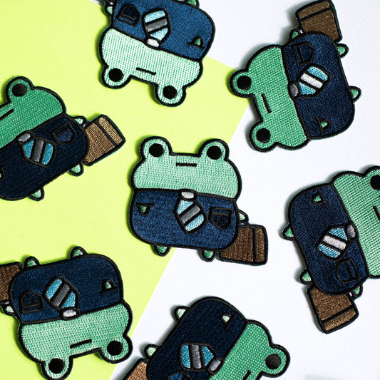 Bizness Frog Iron On Patch