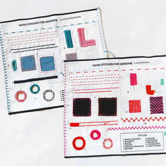 Handstitches for Mending by Miniature Rhino