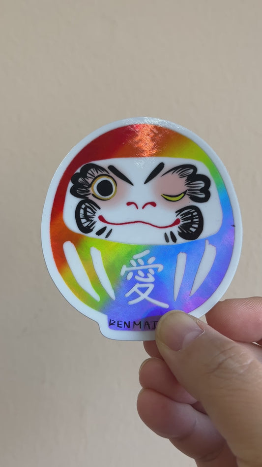 Love Daruma Sticker