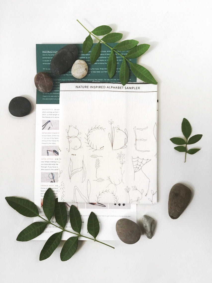 Nature Inspired Alphabet Sampler by Miniature Rhino