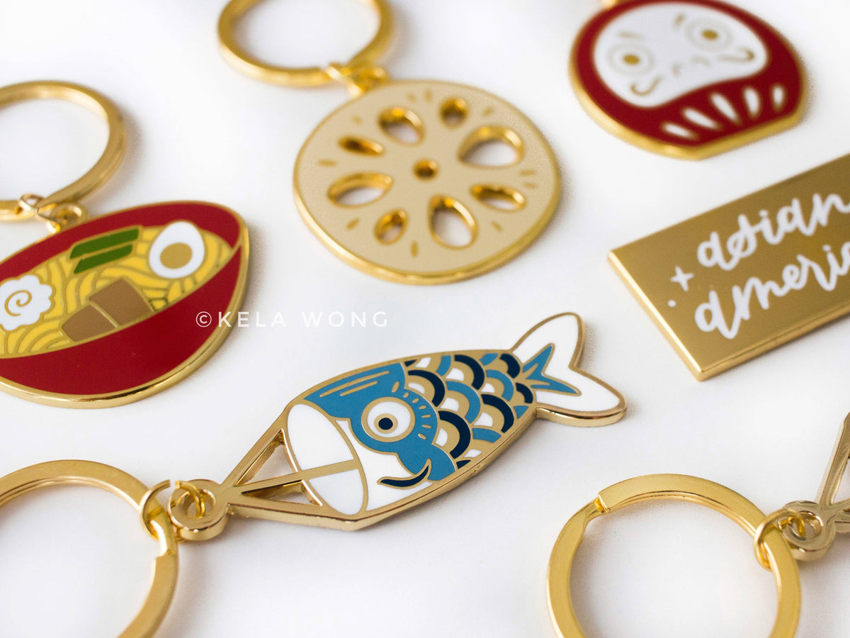 Root Keychain Lotus Root Metal Keychain – Nellita's Craft