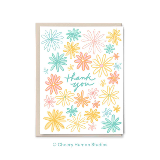 Thank You Floral | Thank You Greeting Card