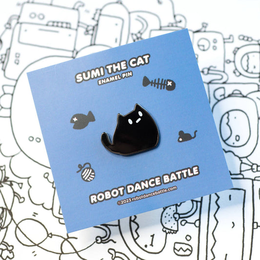 Sumi The Black Cat Enamel Pin