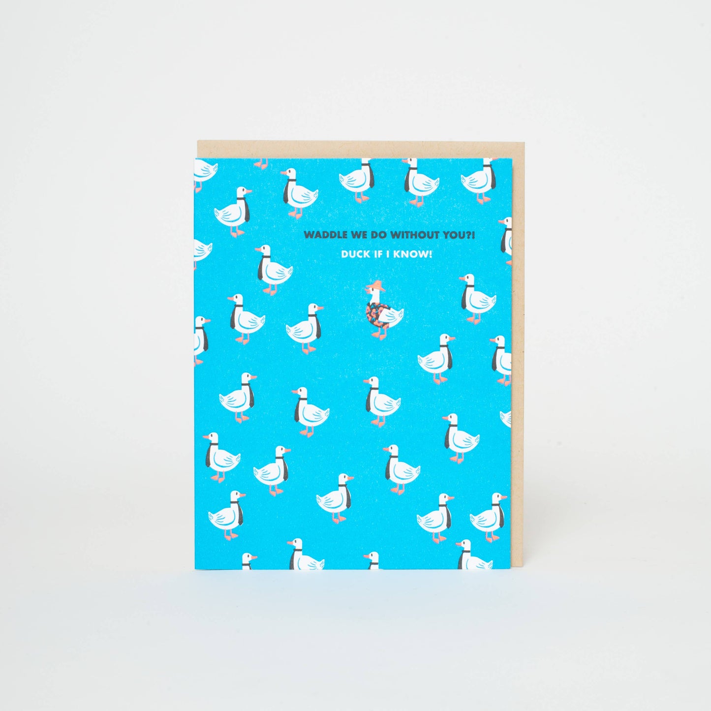 Duck Retirement Punny Letterpress Greeting Card by Hello!Lucky