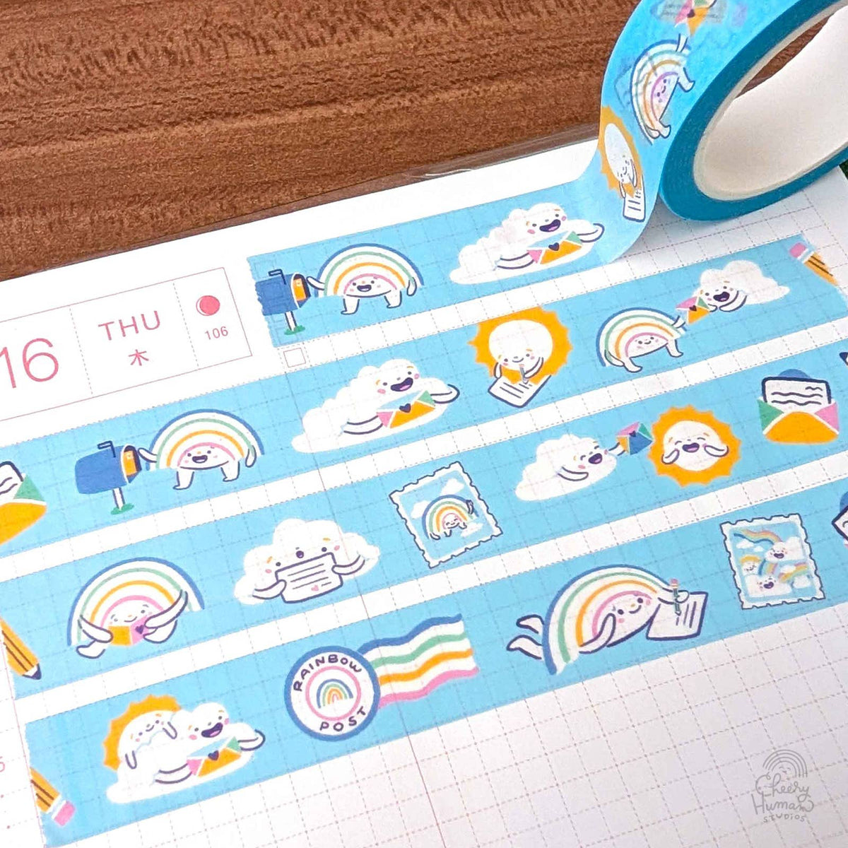 Cheery Sky Pen Pals - Washi Tape | Snail Mail | Rainbow
