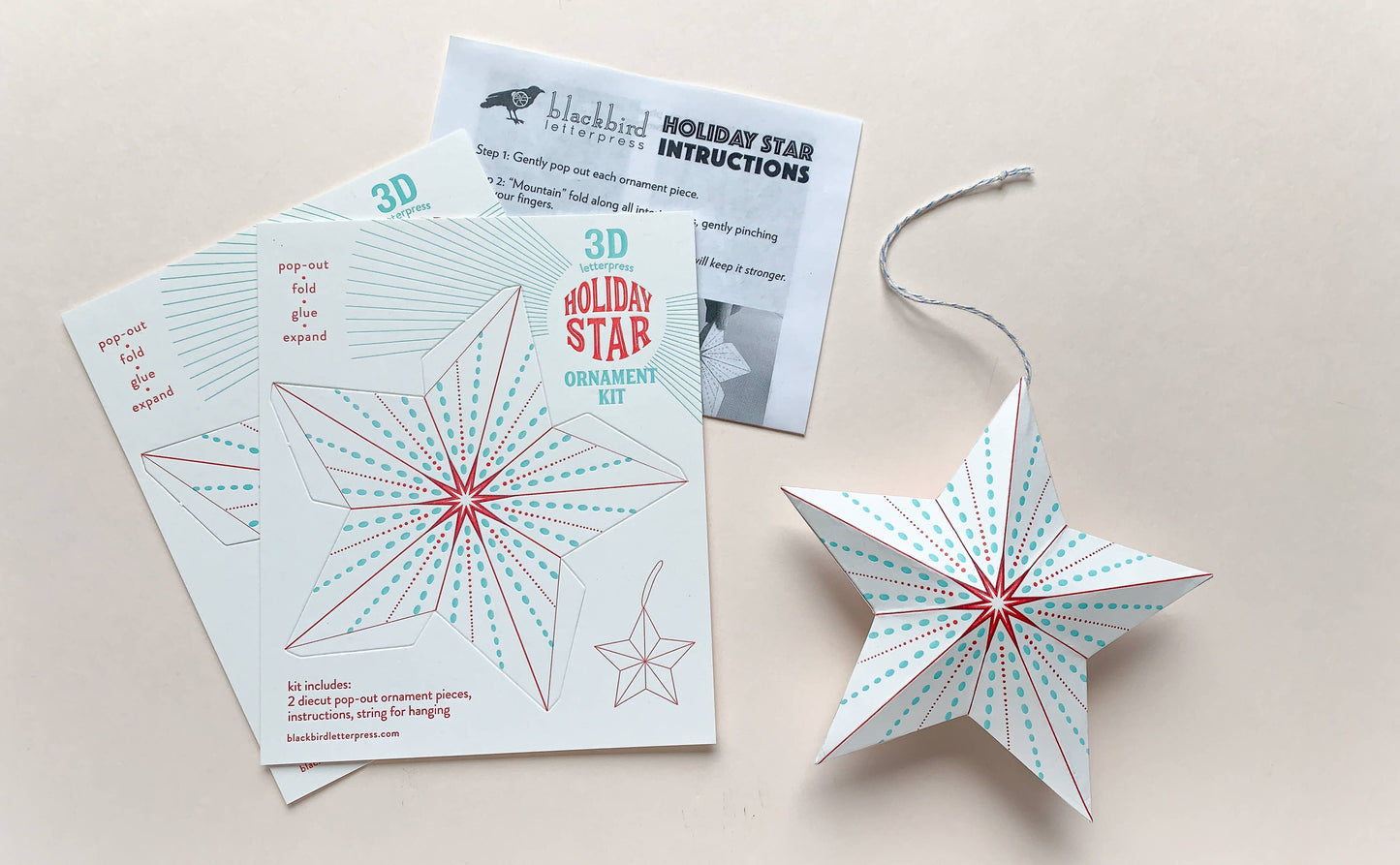 Dotted star DIY ornament kit