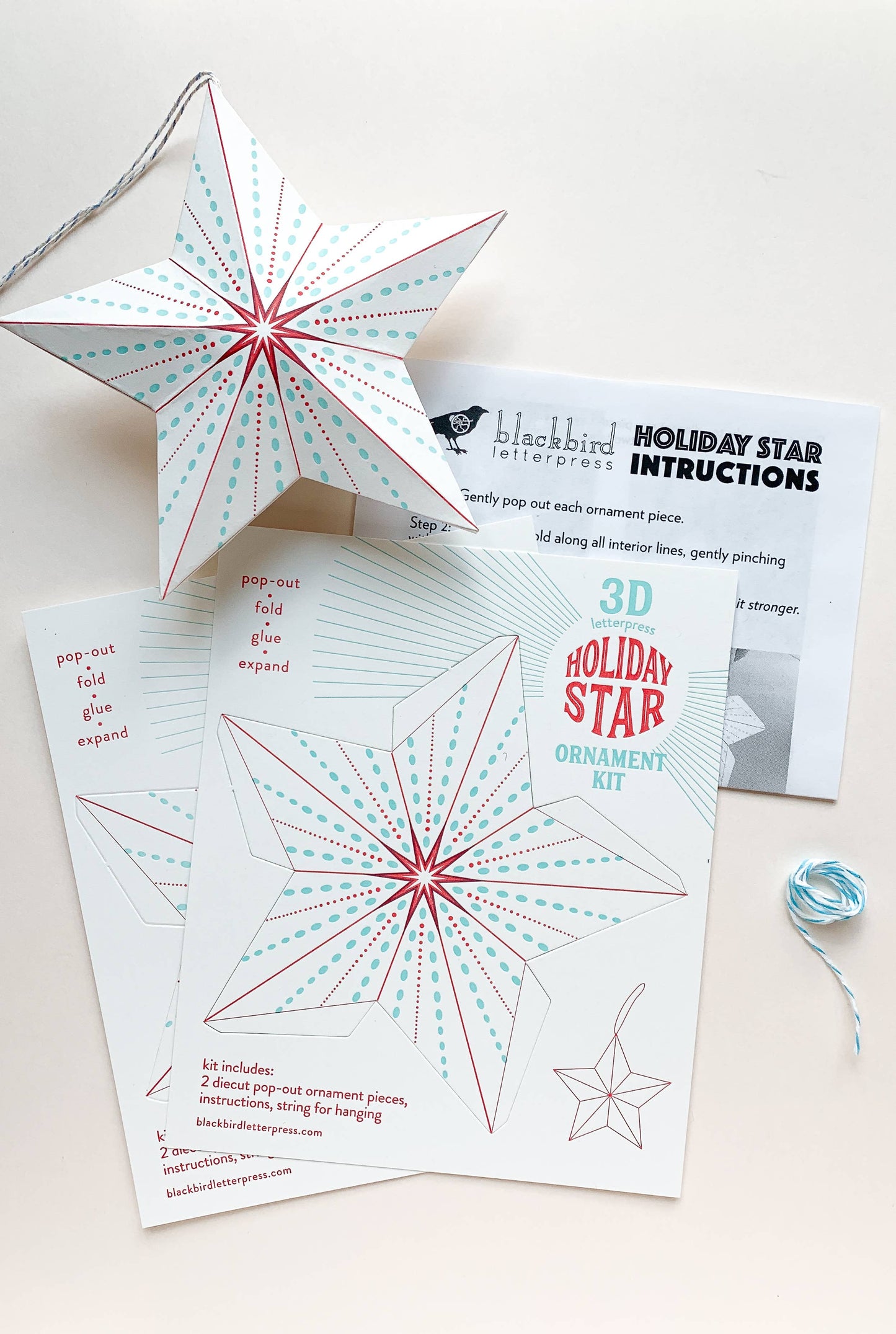 Dotted star DIY ornament kit