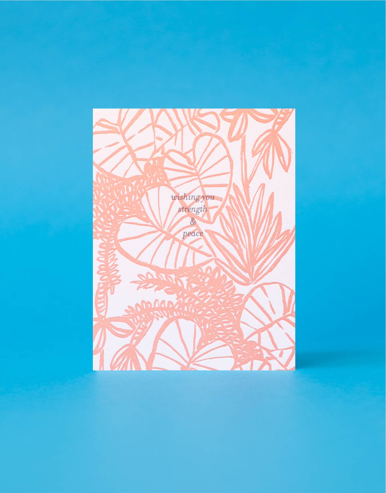 Strength & Peace Sympathy Letterpress Card by Egg Press