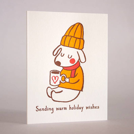 Holiday Beanie Dog Greeting Card