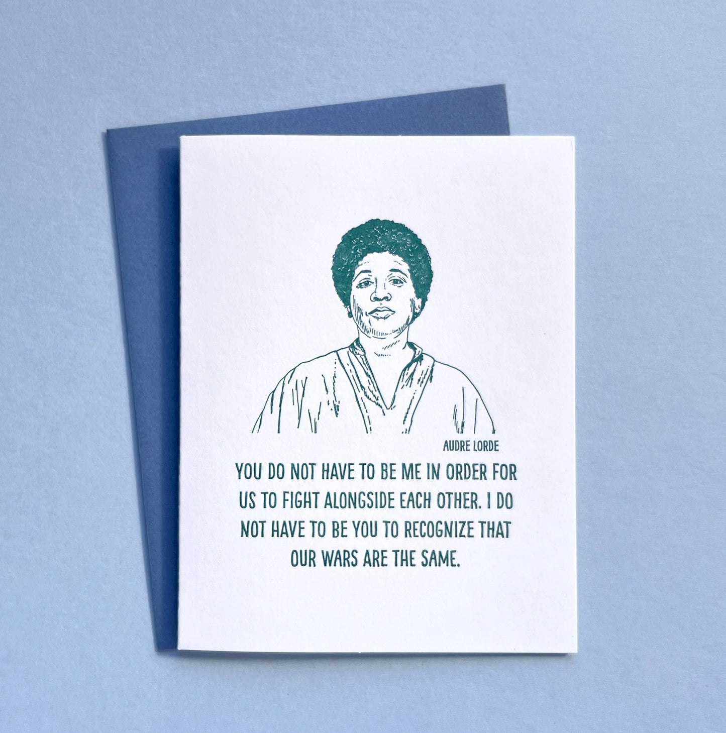 Audre Lorde letterpress card