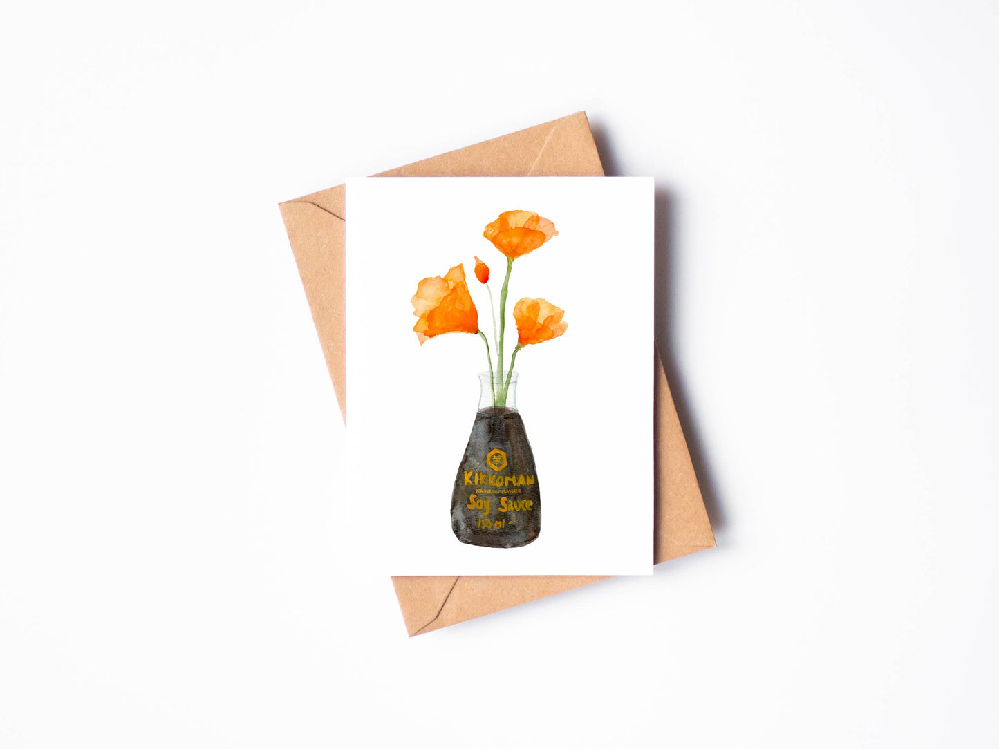 California Poppy in Soy Sauce Card | AAPI Card